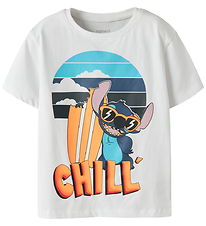Name It T-shirt - NmmMamba - Stitch - Bright White