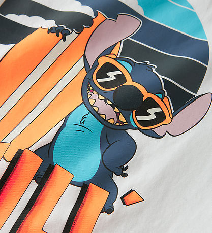 Name It T-shirt - NmmMamba - Stitch - Bright White