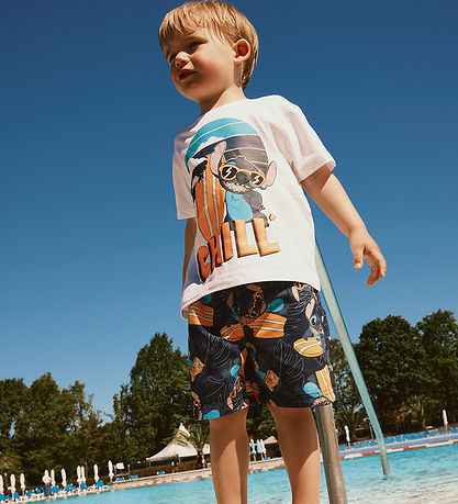 Name It T-shirt - NmmMamba - Stitch - Bright White