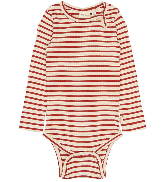 Petit Piao Body l/æ - Rib/Modal - PPSky - Cinnabar Striped
