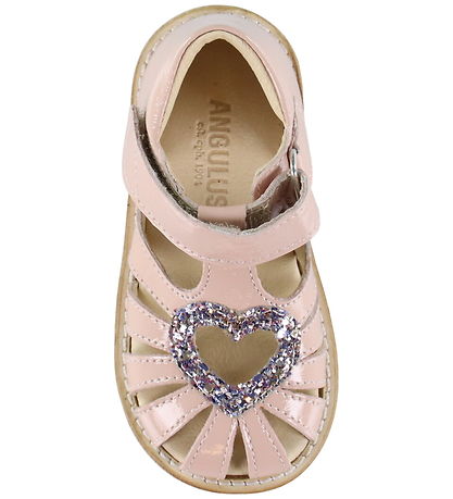 Angulus Sandaler - Glimmer Hjerte - Rosenbud/Pastal Multi