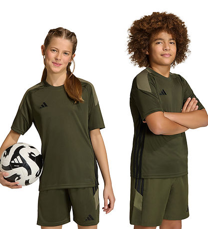 adidas Performance T-shirt - TIRO ES JSY Y - NGTCAR/OLISTR/BLACK