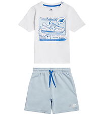 New Balance Shortssæt - Graphic - Bright White