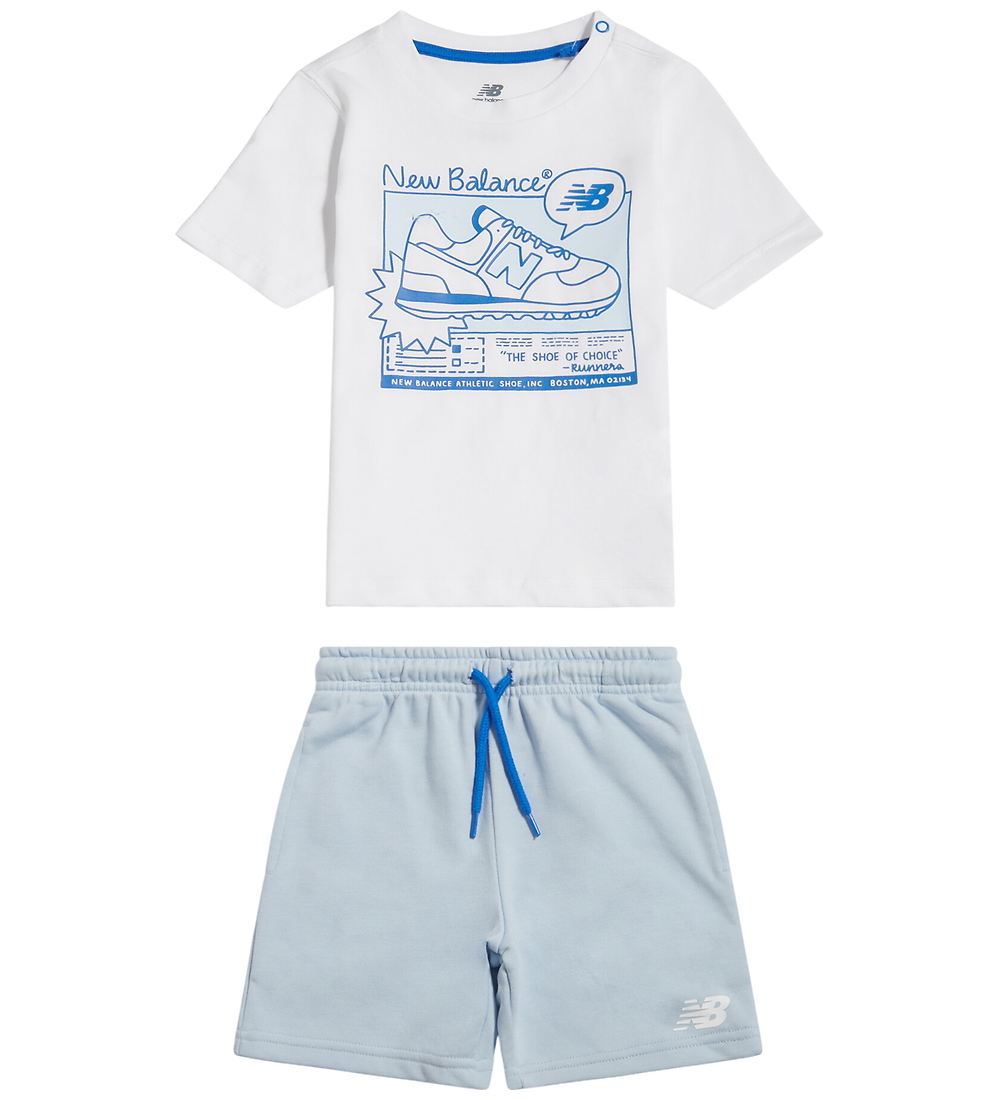 New Balance Shorts Set - Grafik - Bright White - New Balance - 92 - Shorts