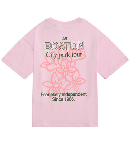 New Balance T-shirt - Boston Floral - Light Raspberry