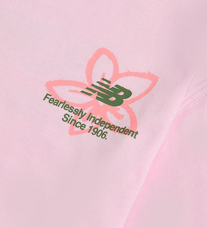 New Balance T-shirt - Boston Floral - Light Raspberry