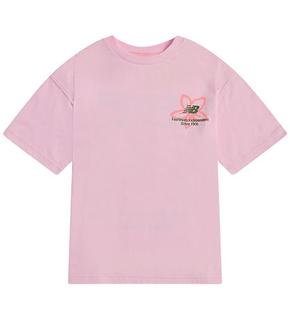 New Balance T-shirt - Boston Floral - Light Raspberry