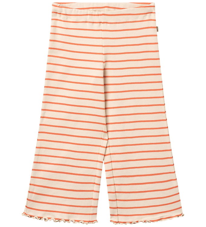 Wheat Ela Bukser Orange Stripe i Bomuldsjersey - Str. 4y 104cm