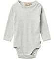 Wheat Bodysuit l/s - Berti - Melange Grey