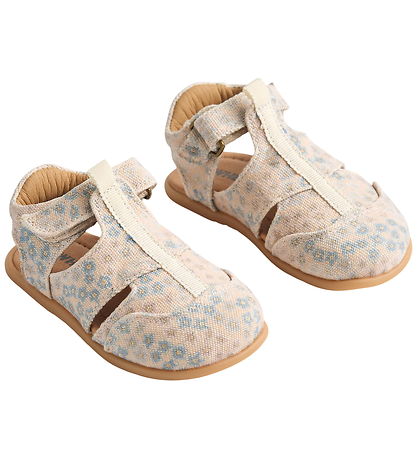 Wheat Sandaler - Nolan - Powder blue flowers