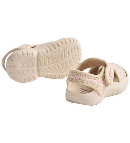 Wheat Sandals - Bani - Powder flowers Duck seashells