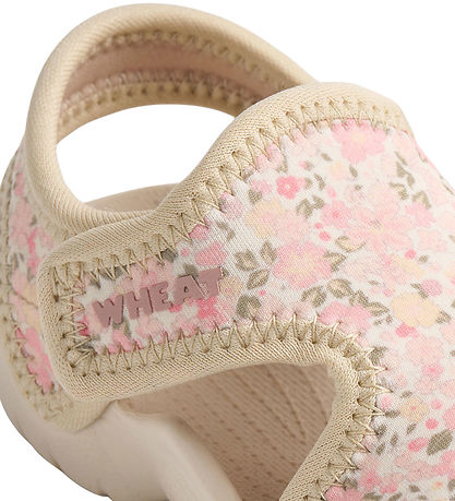 Wheat Sandals - Bani - Powder flowers Duck seashells