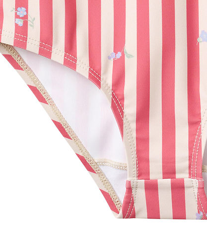 Wheat Badedragt - Selma - Red Stripe flowers