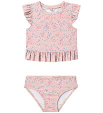 Wheat Bikini - Alma - Pink heart flowers