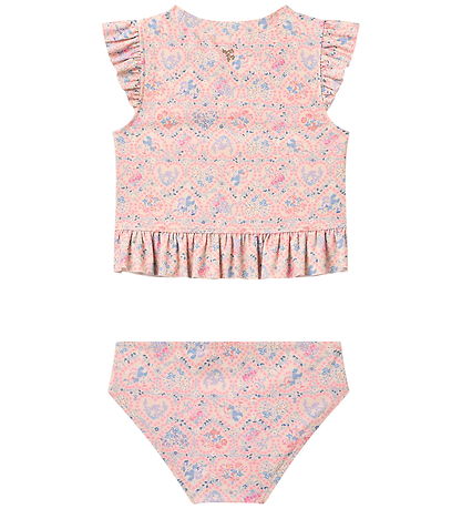 Wheat Bikini - Alma - Pink heart flowers