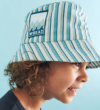 Wheat Bøllehat - Tilo - Aqua Stripe