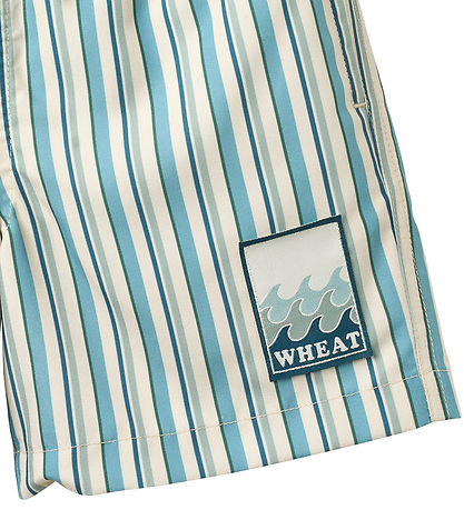 Wheat Badeshorts - Hansi - Aqua Stripe