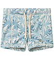 Wheat Badeshorts - Ulrik - Blue Palm