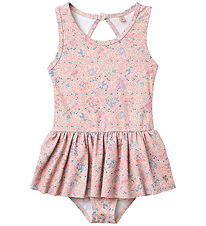 Wheat Badedragt - Erna - Pink heart flowers