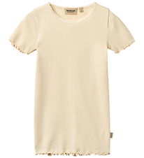 Wheat T-shirt - Rib - Katie - Barely apricot