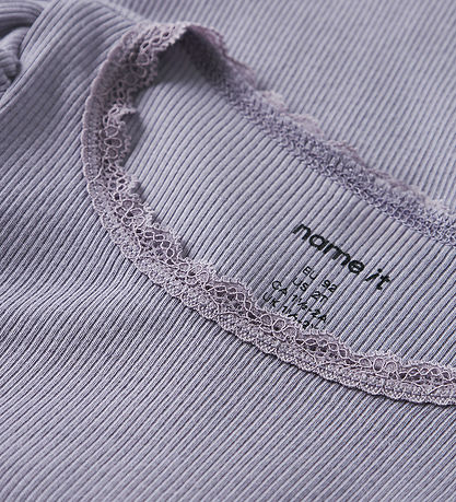 Name It T-shirt - Rib - Noos - NmfKab - Lavender Gray