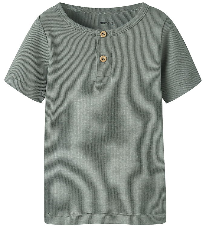 Name It Rib Noos - T-shirt - Grøn - 110