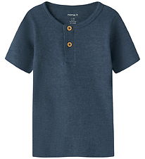 Name It T-shirt - Rib - Noos - NmmKab - Vintage Indigo/Melange