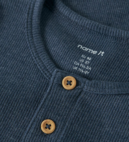 Name It T-shirt - Rib - Noos - NmmKab - Vintage Indigo/Melange