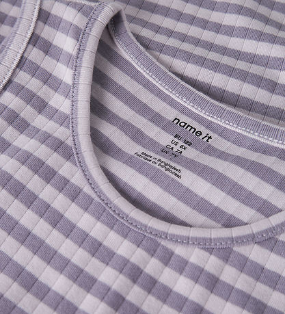 Name It Kjole - Rib - Noos - NkfSuraja - Lavender Fog/W. Lavende