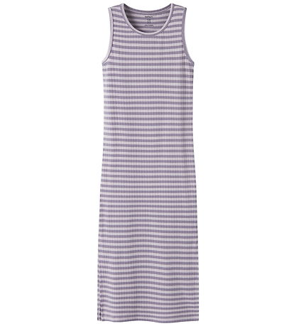 Name It Kjole - Rib - Noos - NkfSuraja - Lavender Fog/W. Lavende