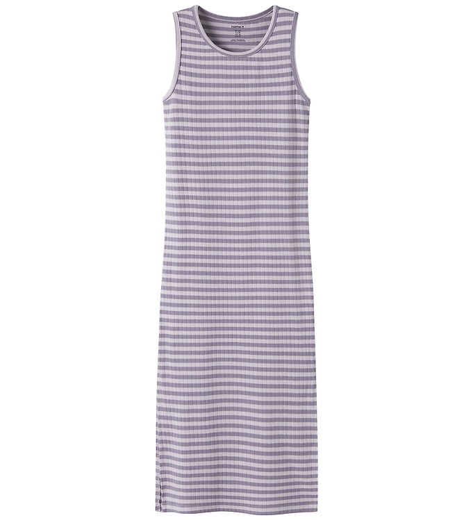 Name It Kjole - Rib - Noos - NkfSuraja - Lavender Fog/W. Lavende