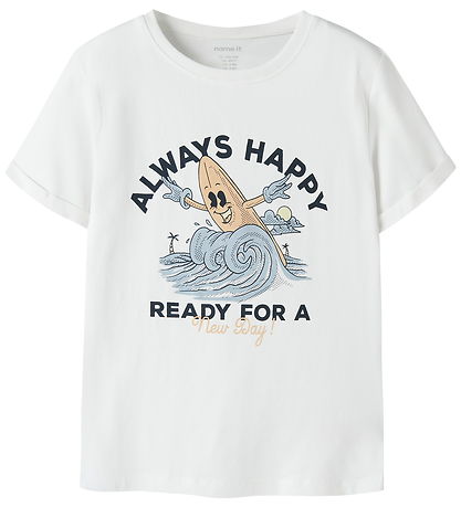 Name It T-shirt - NkmVux - Bright White/Happy