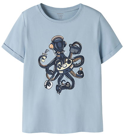Name It T-shirt - NkmVux - Blue Fog/Gamer