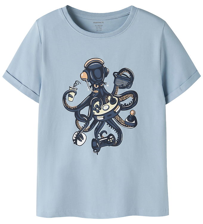 Name It T-shirt - NkmVux - Blue Fog/Gamer