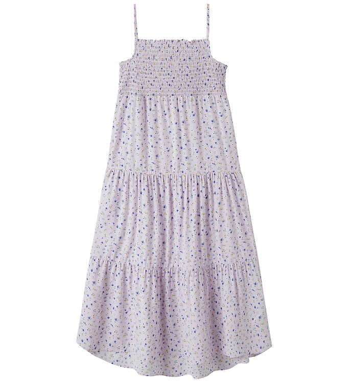 NAME IT Maxi Kjole Vinaya Lavender Fog