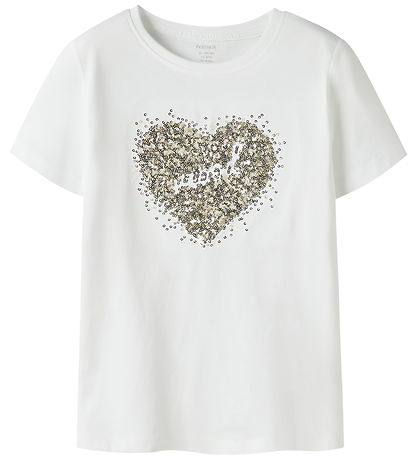 Name It T-shirt - NkfFinojo - Bright White/Heart