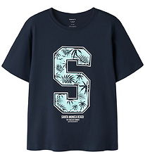 Name It T-shirt - Loose - NkmVagno - Navy Blazer/Santa Monica