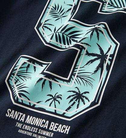 Name It T-shirt - Loose - NkmVagno - Navy Blazer/Santa Monica