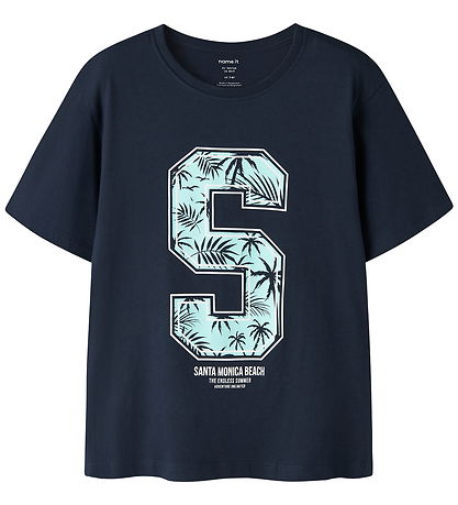 Name It T-shirt - Loose - NkmVagno - Navy Blazer/Santa Monica