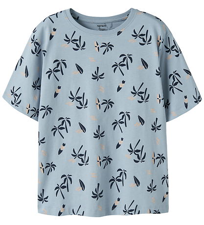 Name It T-shirt - NkmValther - Blue Fog/Palm Surf