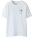 Name It T-shirt - NkmVelix - Bright White/Palms Paradise