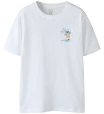 Name It T-shirt - NkmVelix - Bright White/Palms Paradise