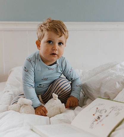 Petit Piao Bukser - Rib - PPSky - Infinity Striped