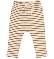 Petit Piao Bukser - Rib - PPSky - Ginger Snap Striped