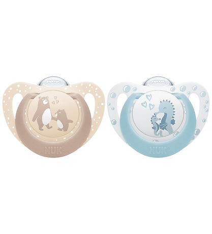 Nuk Sutter - 2-pak - First Choice - Bear/Seahorse - Beige/Blå