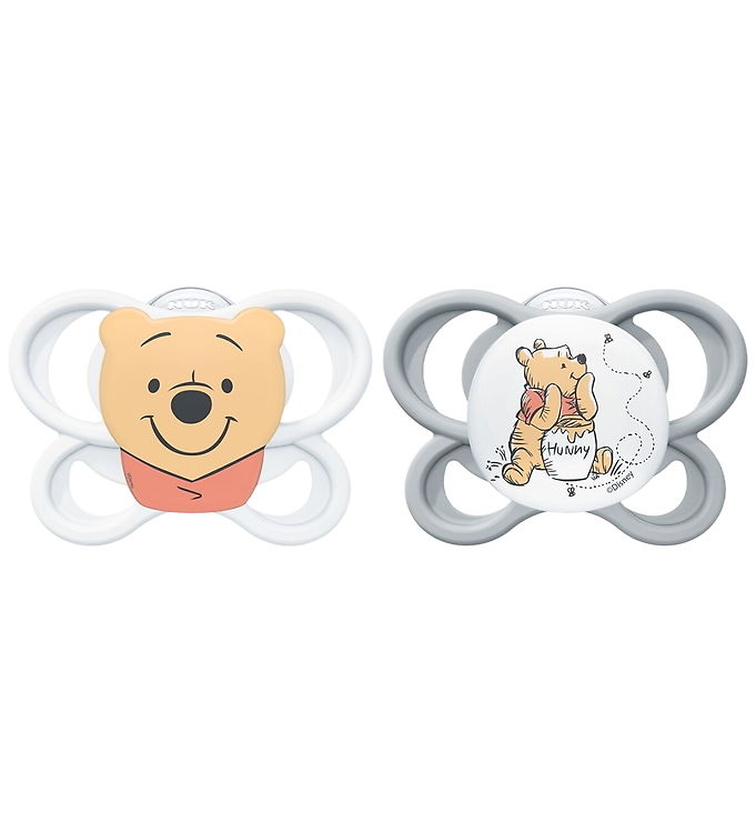 Nuk Sutter - 2-pak - Perfect Match Air - Peter Plys - Hvid/Grå