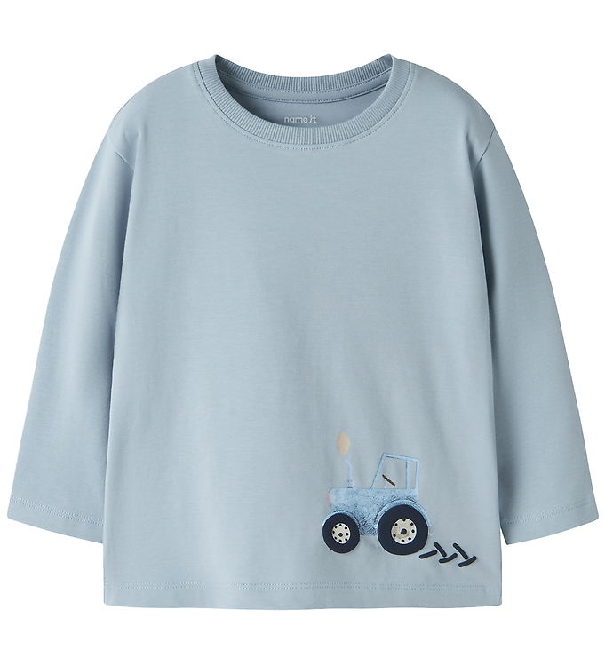 NAME IT Bluse Fotroels Blue Fog