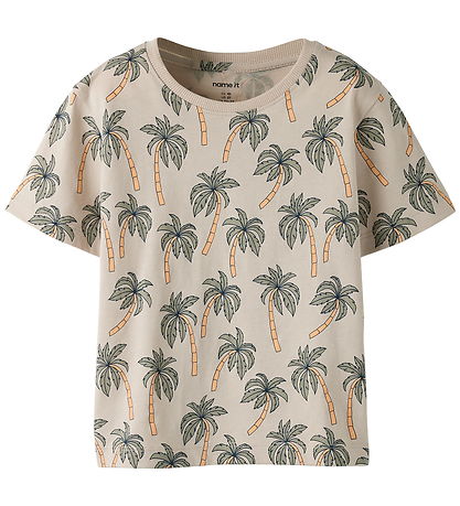 Name It T-shirt - NmmValther - Chateau Gray/Palms
