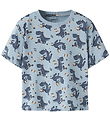 Name It T-Shirt - NmmValther - Blue Fog/Dino Skater