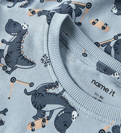 Name It T-Shirt - NmmValther - Blue Fog/Dino Skater